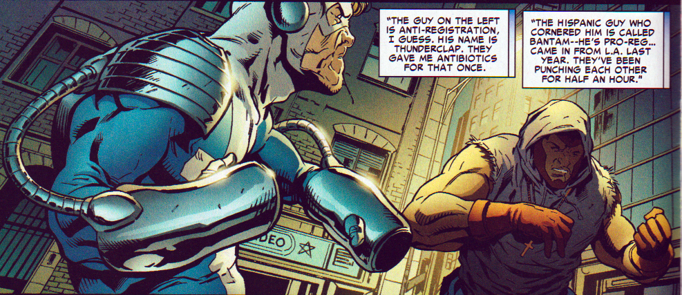 Civil War: Front Line issue 3. Writer Paul Jenkins, Art Ramon Bachs.