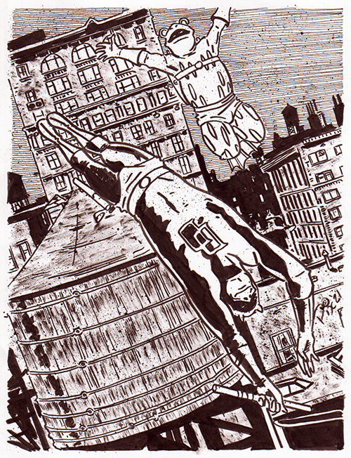 Daredevil and Frog-Man by Jonny Cannon