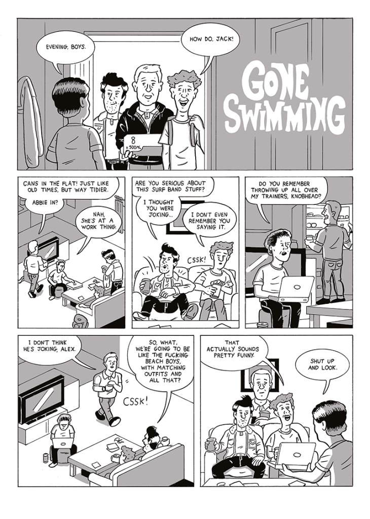 Strip Gone Swimming from Blat issue 2 by Mat Greaves