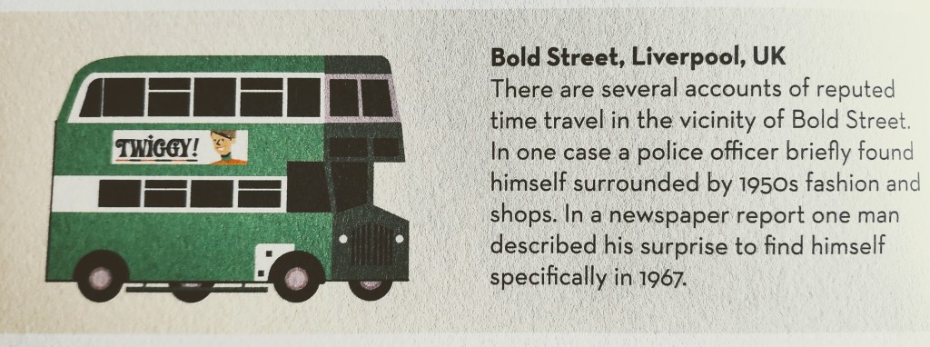 An Illustrated History of Ghosts - a bus from 1967 which travelled in time.