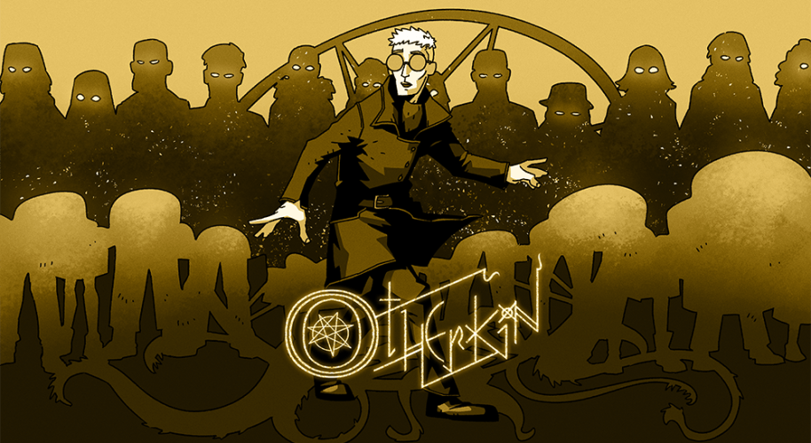 banner for the comic otherkin featuring characters from the book