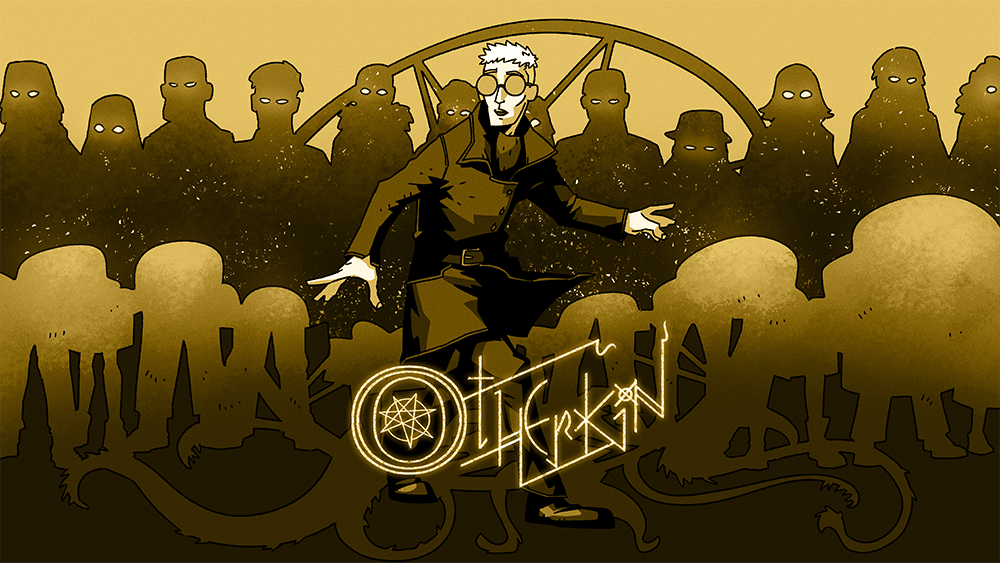 banner for the comic otherkin featuring characters from the book